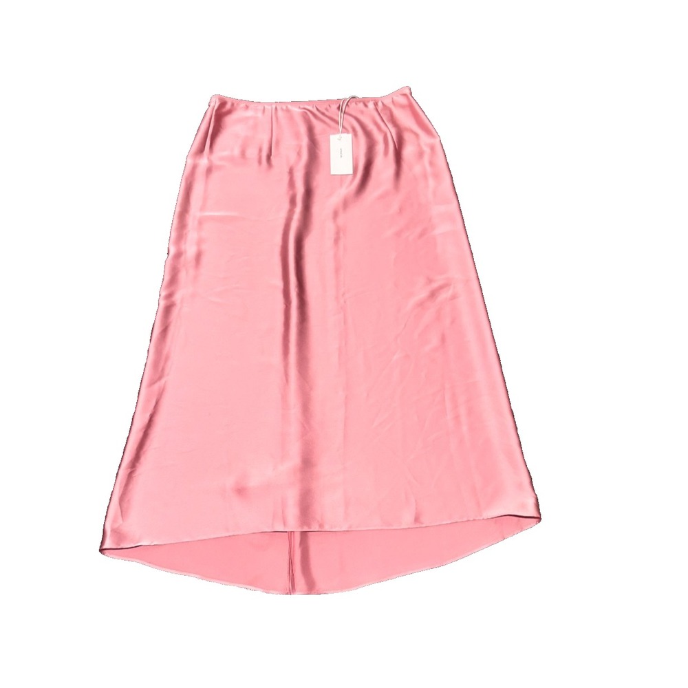 Vince Slip Skirt blush pink 10 Large Rose Midi Mid Rise quiet luxury New - Picture 2 of 10